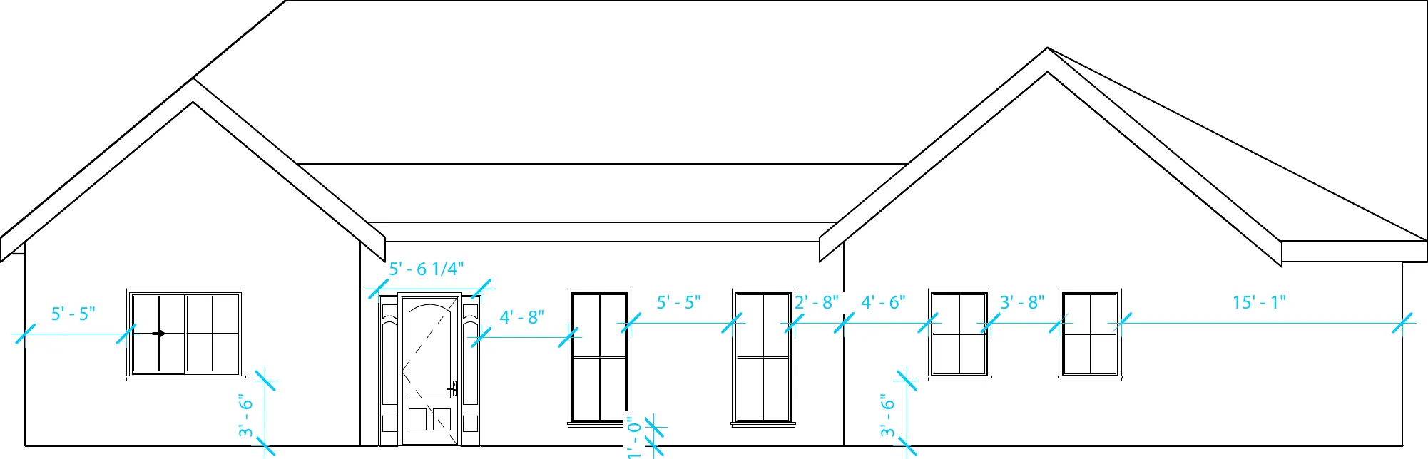 Virginia House — front elevation, document set