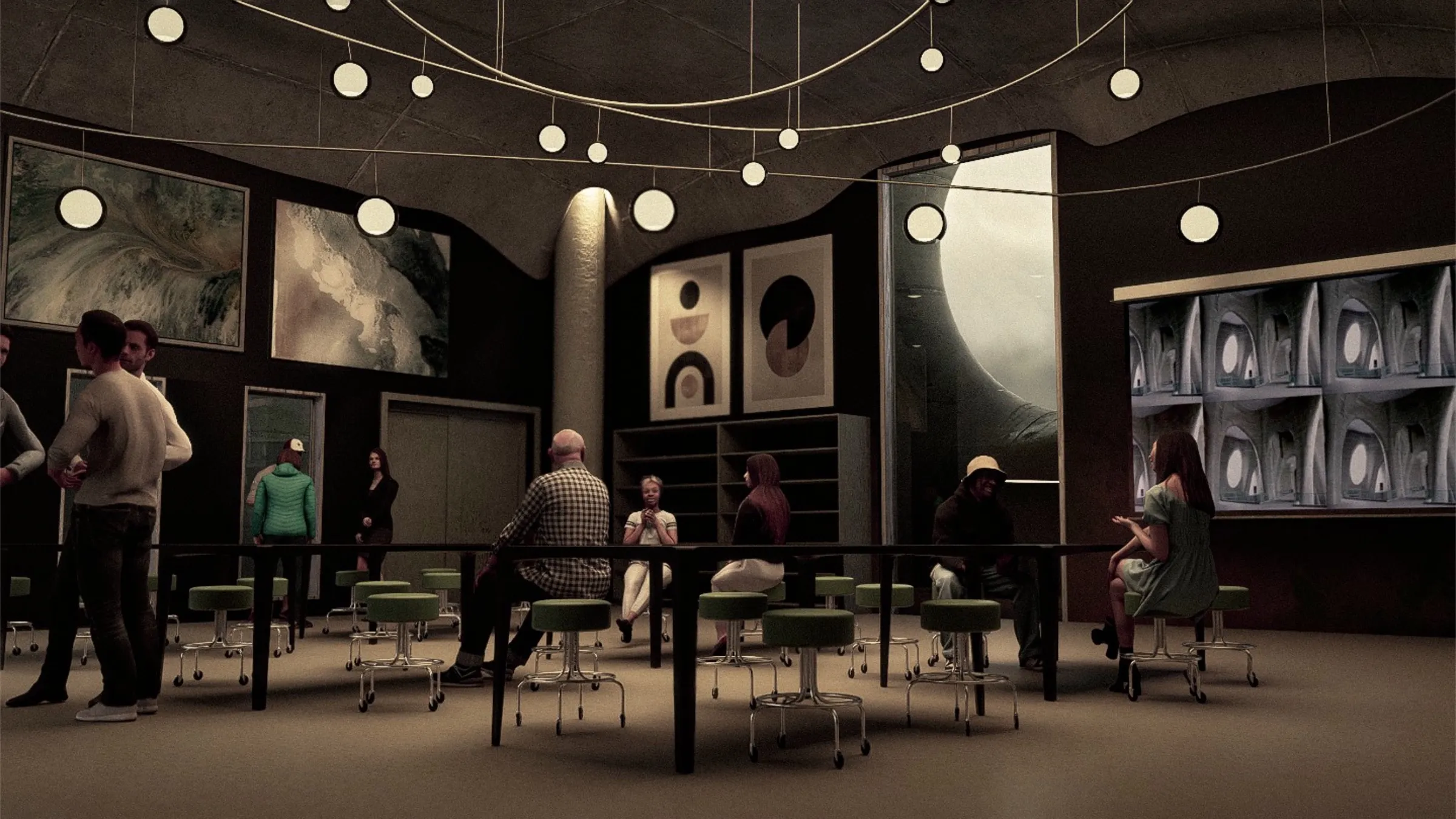The makerspace under the vaulted base